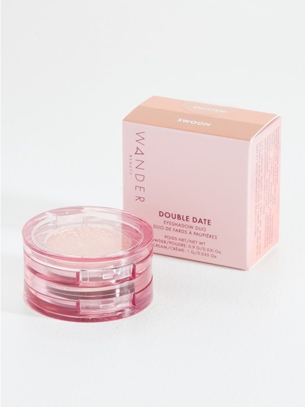 Wander Beauty Double Date Eyeshadow Duo — Peach & Soft Pink